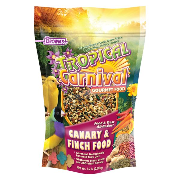 Tropical Carnival bird food, small hookbill diet, gourmet bird food mix, parakeet and cockatiel food, balanced bird nutrition, small bird food blend