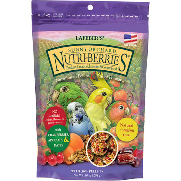 berry shaped bird food, Lafeber Nutri Berries, foraging bird food, enriched parrot diet, balanced bird nutrition, interactive bird food