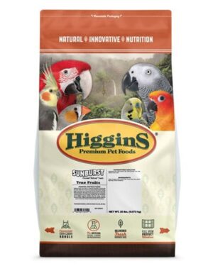 Higgins True Fruits, Higgins bird food, 20lb bird food, parrot food, premium bird diet, fruit and nut bird mix, companion bird food, natural bird food, healthy bird nutrition, parrot seed mix, bird enrichment food, conure food, cockatiel food, lovebird food, small parrot diet, exotic bird food, foraging bird mix, daily bird nutrition, balanced bird food, aviary bird feed, large bag bird food, tropical bird mix, wholesome bird blend, premium parrot diet