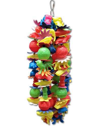 It’s Raining Fun, Happy Beaks Made In USA, Large Parrot Chew Toy, Shreddable Parrot Toy, Parrot Enrichment Toy, Durable Parrot Toy, Bird Safe Toy, Medium Parrot Toy, The Parrots Exotic Store