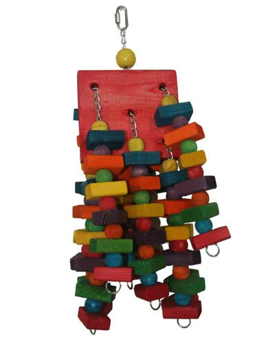 Up Against The Wall, Happy Beaks, Parrot Toy, Interactive Parrot Toy, Parrot Enrichment, Climbing Parrot Toy, Large Parrot Toy, Chewable Parrot Toy, Bird Safe Toy, The Parrots Exotic Store