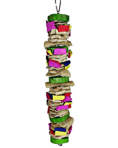 Lg Color Splash, A&E Java Wood, Java Wood Parrot Perch, Large Parrot Perch, Parrot Climbing Toy, Colorful Parrot Perch, Bird Safe Perch, Parrot Enrichment, Chewable Parrot Perch, The Parrots Exotic Store