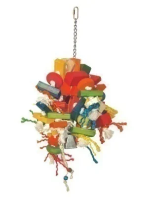 Large Cluster of Blocks, Happy Beaks, Wooden Parrot Toy, Heavy Chew Parrot Toy, Large Bird Toy, Parrot Enrichment Toy, Bird Safe Toy, Destruction Toy, The Parrots Exotic Store