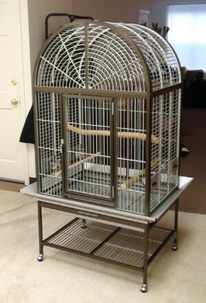 aluminium arch top parrot cage, King’s aluminium parrot cage, lightweight parrot cage, rust-free parrot cage, large aluminium bird cage, African Grey cage, Amazon parrot cage, The Parrots Exotic Store