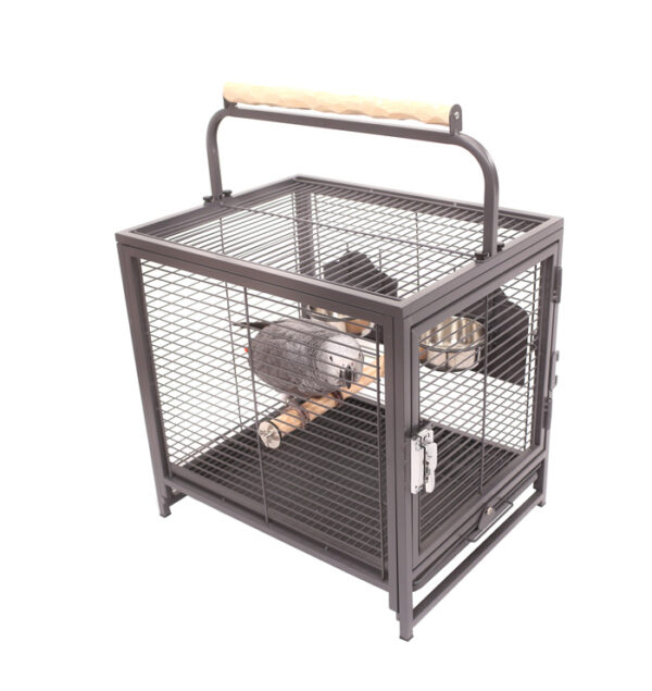 portable parrot carrier, bird travel cage, medium parrot transport cage, Conure travel cage, Cockatiel travel cage, secure bird transport, The Parrots Exotic Store, small parrot carrier, parrot travel box