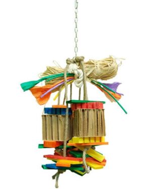 Raffy-Rocky, Zoo Max, Large Parrot Chew Toy, Durable Parrot Toy, Parrot Enrichment Toy, Heavy Chewer Parrot Toy, Medium Parrot Toy, Bird Safe Toy, The Parrots Exotic Store