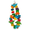 parrot toy, A&E Happy Beaks toy, Large Bananas Fiesta Blocks, bird enrichment, parrot chewing toy, interactive bird toy, safe parrot toy, medium parrot toy, large parrot toy, cage toys for parrots, parrot foraging toy, parrot play stand accessories, bird beak conditioning, colorful bird toy, parrot mental stimulation, parrots exotic supplies, The Parrots Exotic Store toy