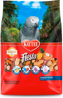 Kaytee macaw food, Fiesta Variety Mix for macaws, large parrot food mix, enriched parrot diet, macaw seed blend, The Parrots Exotic Store parrot food