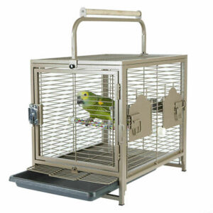 portable parrot carrier, bird travel cage, medium parrot transport cage, Conure travel cage, Cockatiel travel cage, secure bird transport, The Parrots Exotic Store, small parrot carrier, parrot travel box